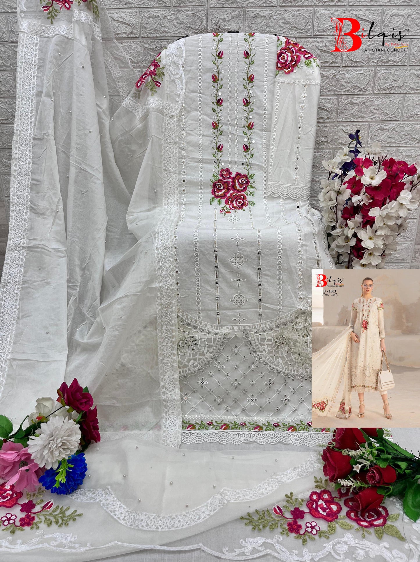 1003 Bilqis Cotton Pakistani Salwar Suits