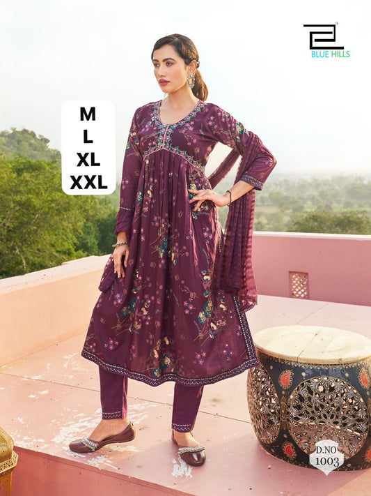 1003 Bluehills Alia Cut Readymade Suits