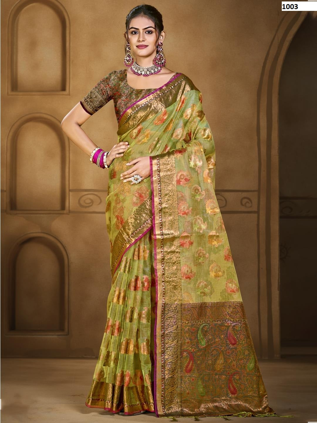 1003 Chandani Vol 2 Bunawat Organza Sarees