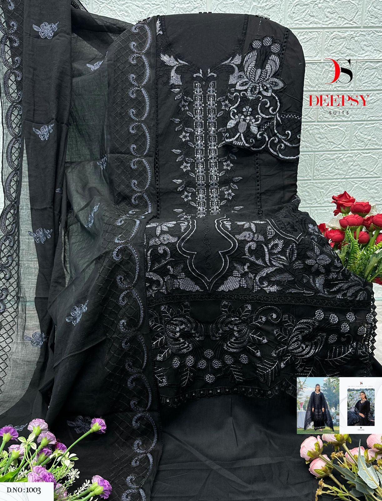 1003 Elaf 5 Deepsy Pure Cotton Pakistani Salwar Suits