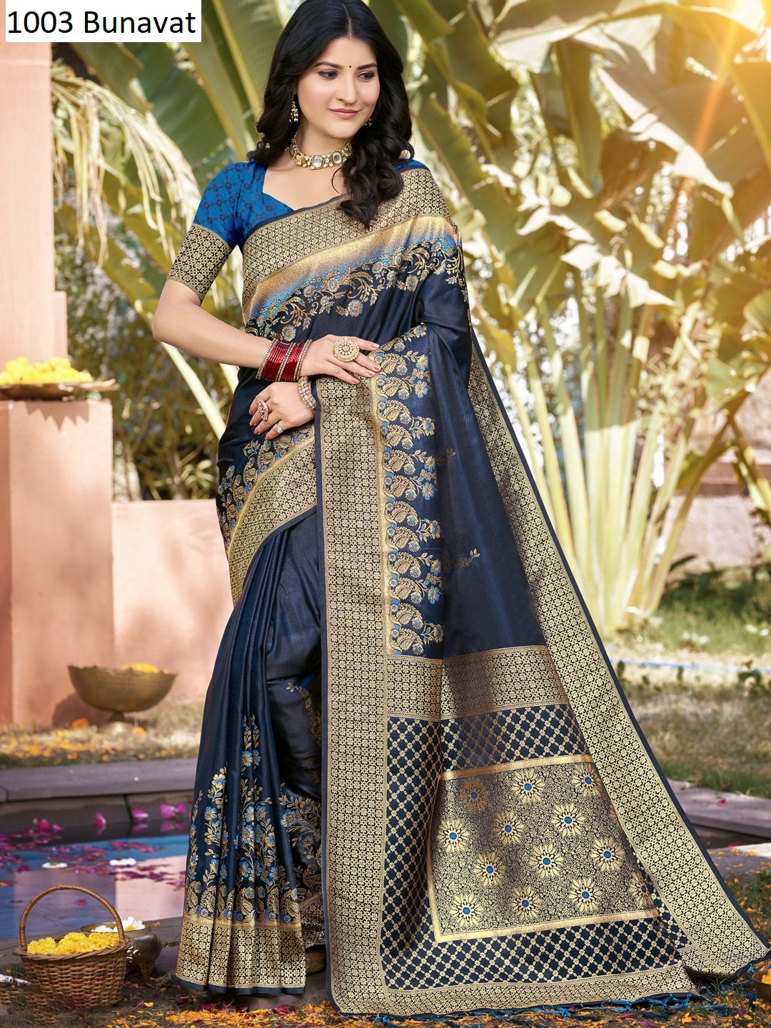 1003 Kangana Satan Bunawat Satin Silk Sarees