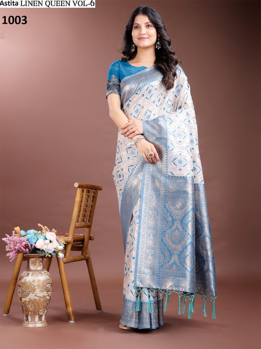 1003 Linen Queen Vol 6 Astita Printed Sarees