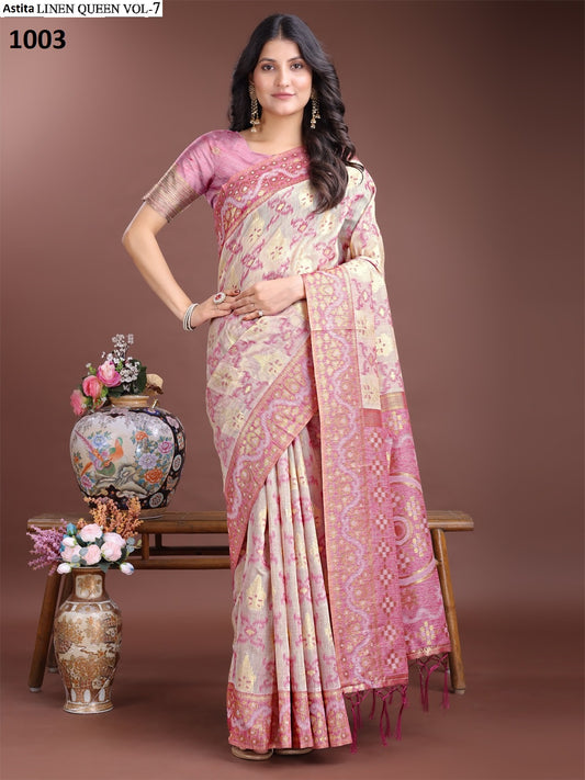 1003 Linen Queen Vol 7 Astita Cotton Sarees