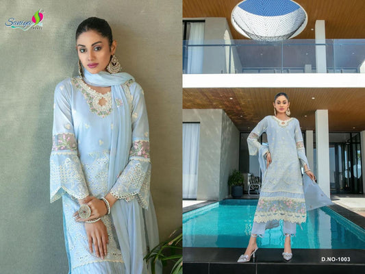 1003 Saniya Trendz Embroidery Pakistani Salwar Suits