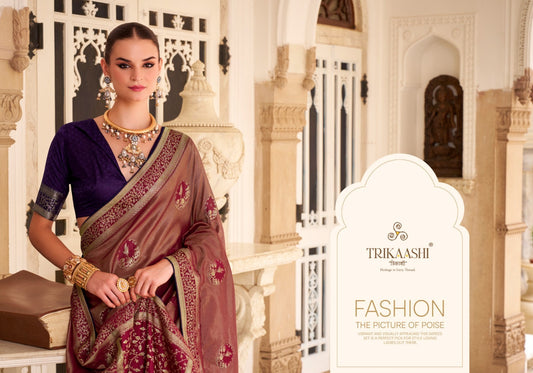 1003 Shanvika Trikaashi Nv Satin Sarees