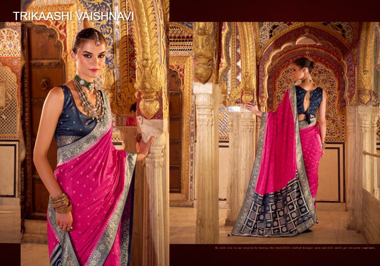 1003 Vaishnavi Trikaashi Satin Silk Sarees