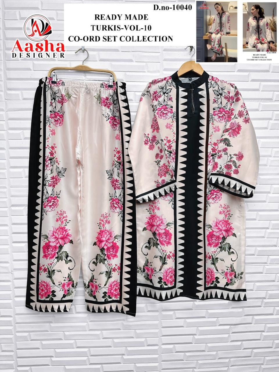 10040 Turkis Vol-10 Karachi Aasha Designer Printed Co Ord Set