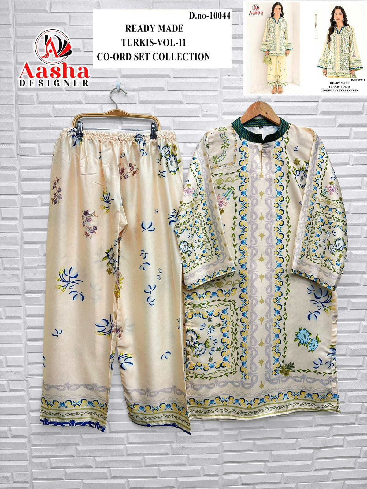 10044 Turkis Vol-11 Karachi Aasha Designer Printed Co Ord Set