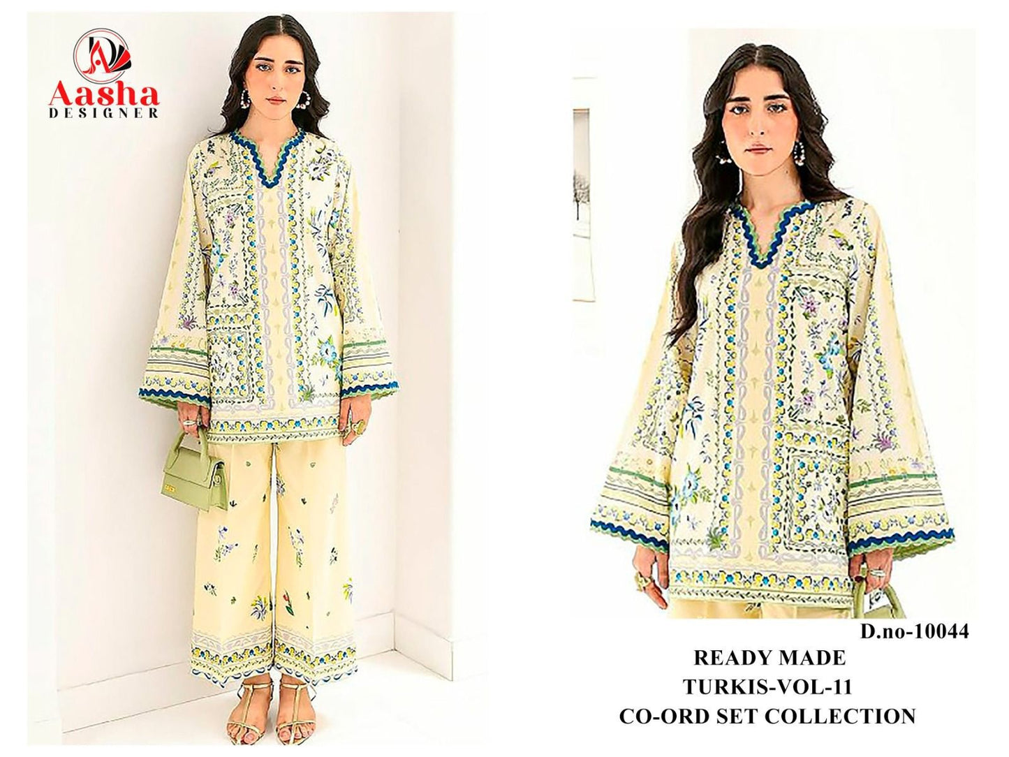 10044 Turkis Vol-11 Karachi Aasha Designer Printed Co Ord Set