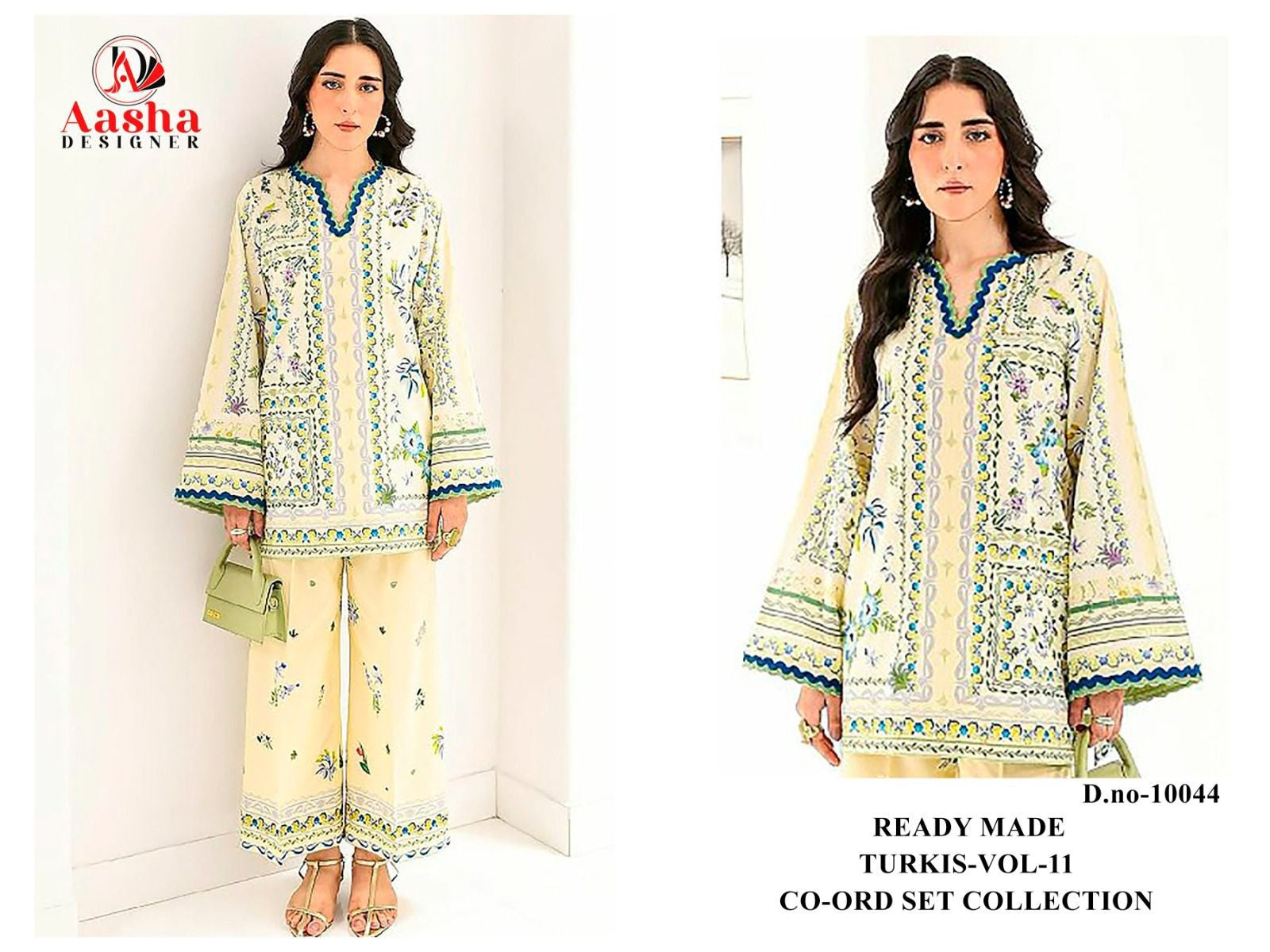 10044 Turkis Vol-11 Karachi Aasha Designer Printed Co Ord Set