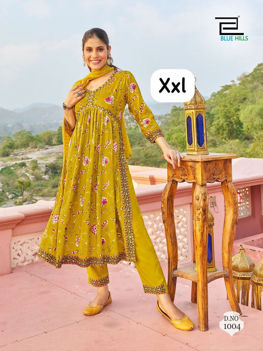 1004 Bluehills Alia Cut Readymade Suits