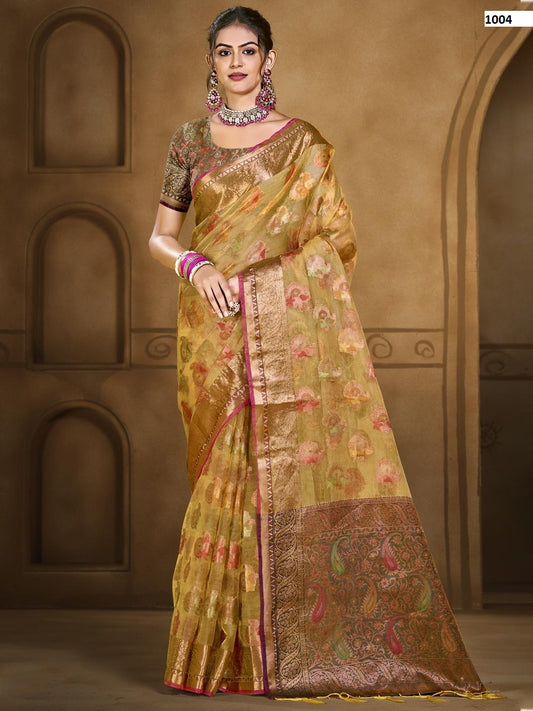 1004 Chandani Vol 2 Bunawat Organza Sarees