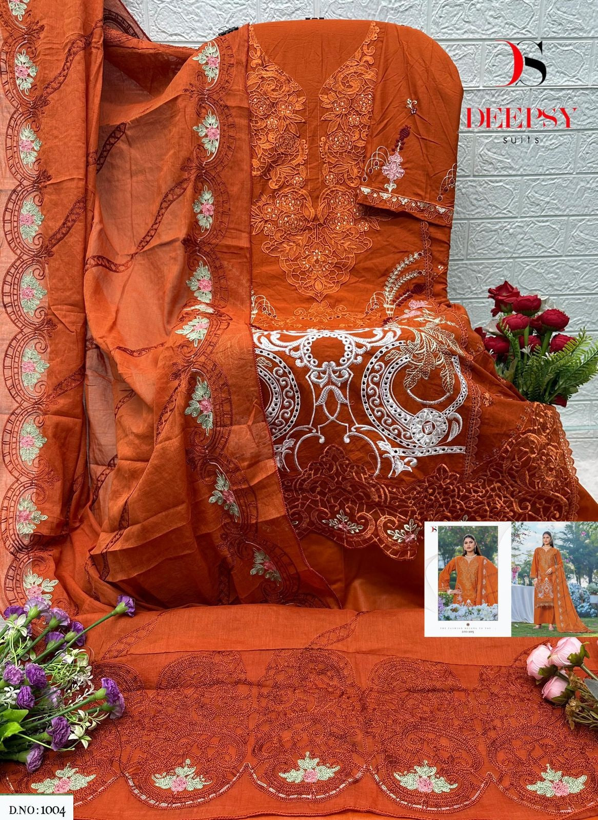 1004 Elaf 5 Deepsy Pure Cotton Pakistani Salwar Suits