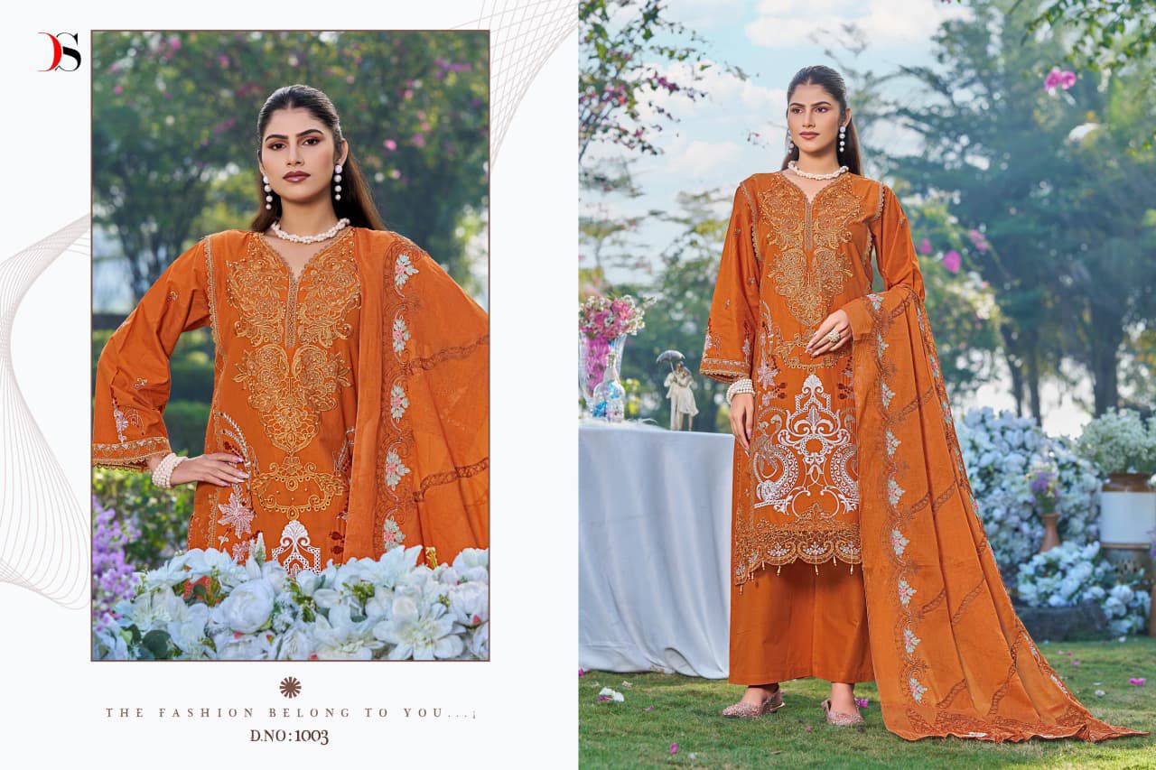 1004 Elaf 5 Deepsy Pure Cotton Pakistani Salwar Suits