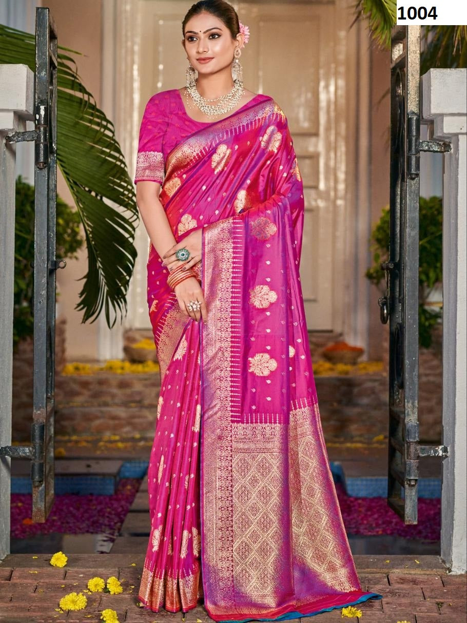 1004 Gulpang Silk Bunawat Printed Sarees