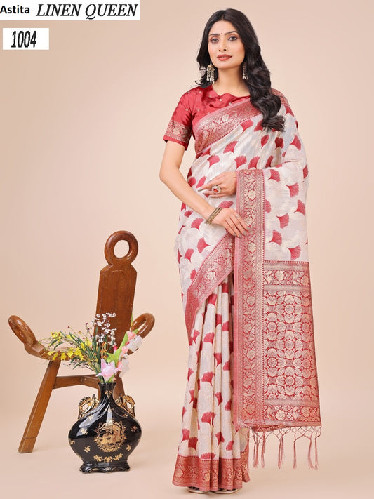 1004 Linen Queen Astita Cotton Sarees
