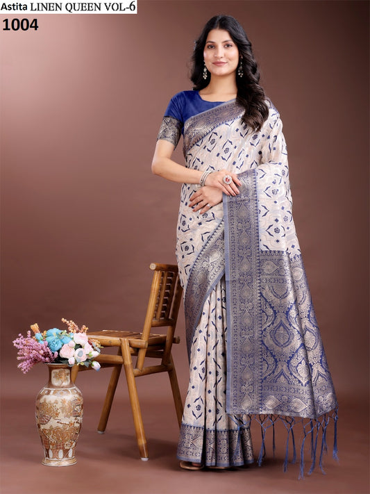 1004 Linen Queen Vol 6 Astita Printed Sarees