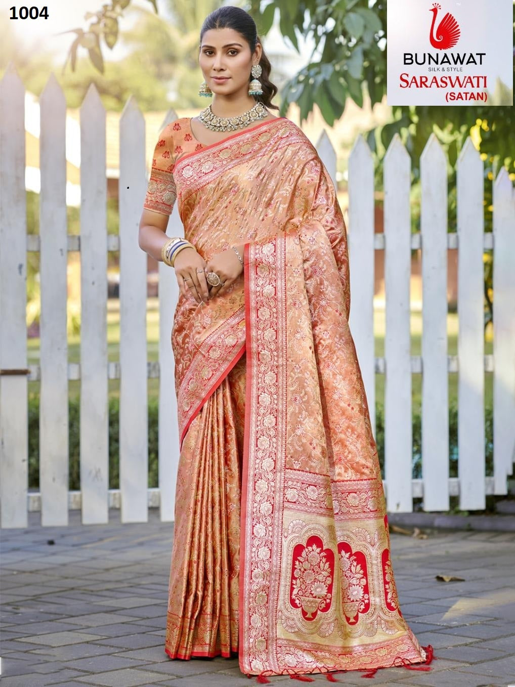 1004 Saraswati Satan Bunawat Silk Sarees