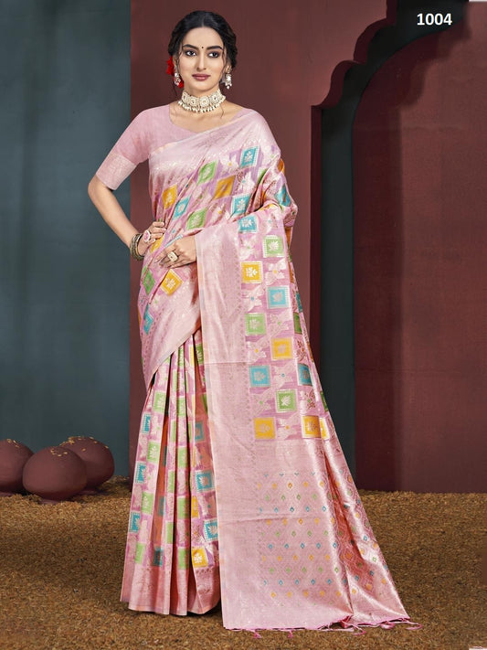 1004 Swapnil Cotton Bunawat Silk Sarees