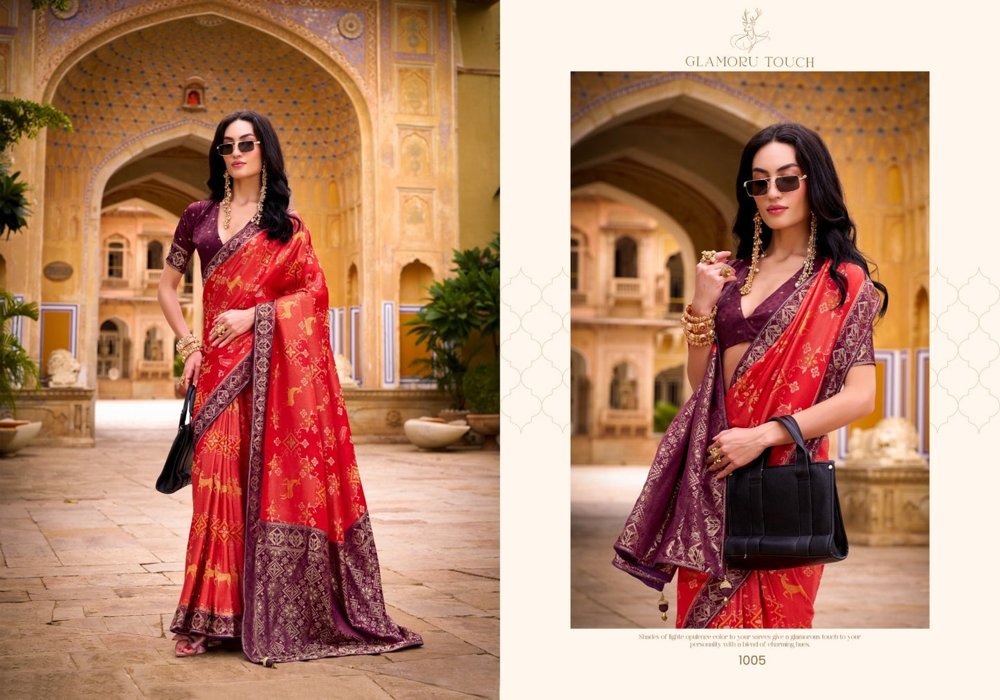 1005 Aaradhyam Trikaashi Nv Satin Sarees