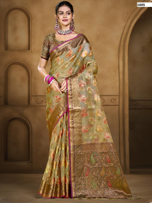 1005 Chandani Vol 2 Bunawat Organza Sarees