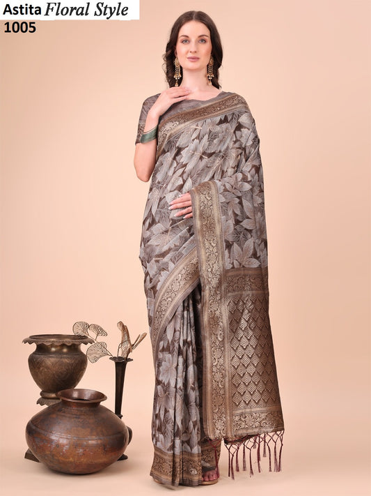 1005 Floral Style Astita Cotton Sarees