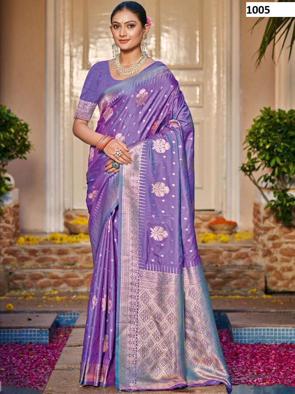 1005 Gulpang Silk Bunawat Printed Sarees