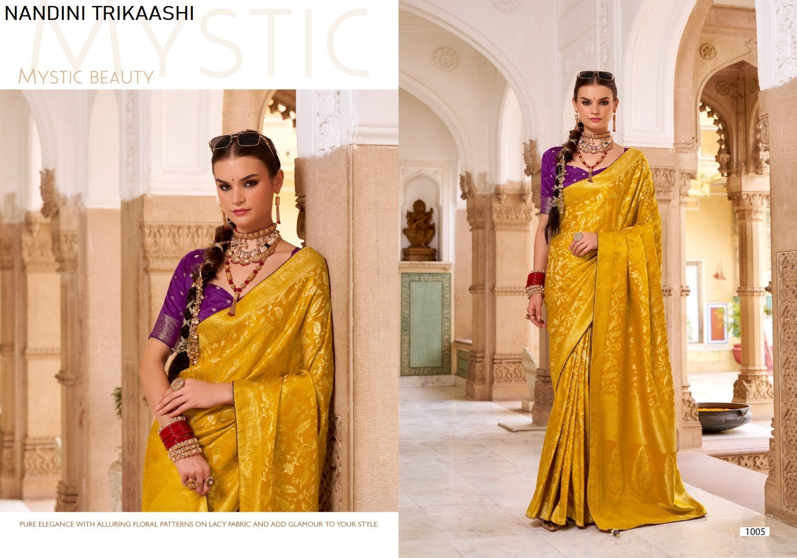 1005 Nandini Trikaashi Nv Satin Sarees