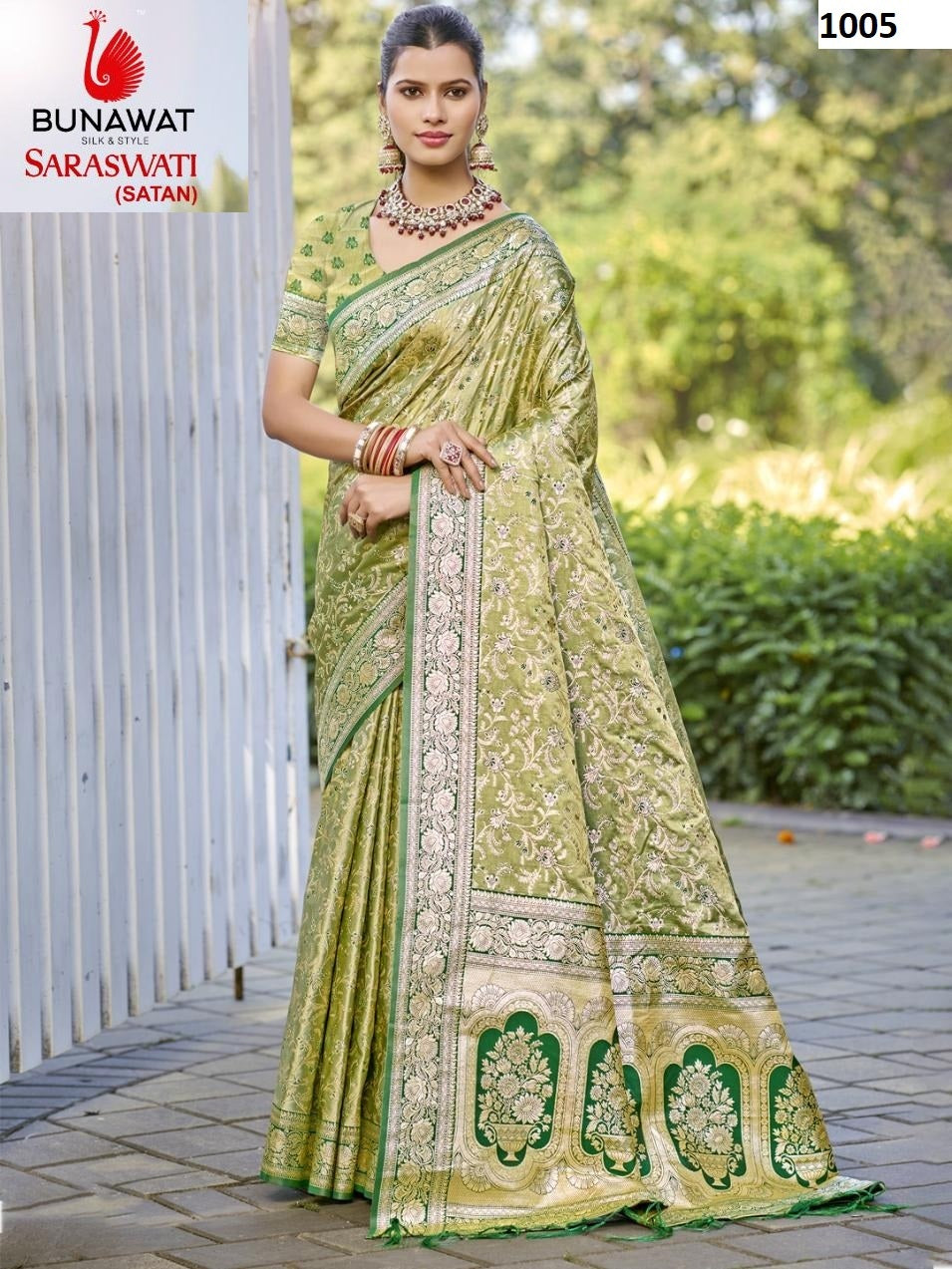 1005 Saraswati Satan Bunawat Silk Sarees