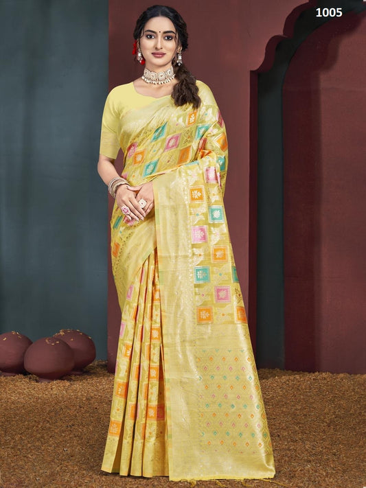 1005 Swapnil Cotton Bunawat Silk Sarees