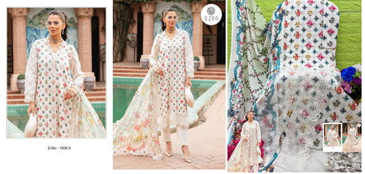1006A Ezra Embroidery Pakistani Patch Suits