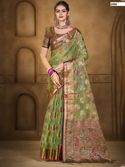 1006 Chandani Vol 2 Bunawat Organza Sarees