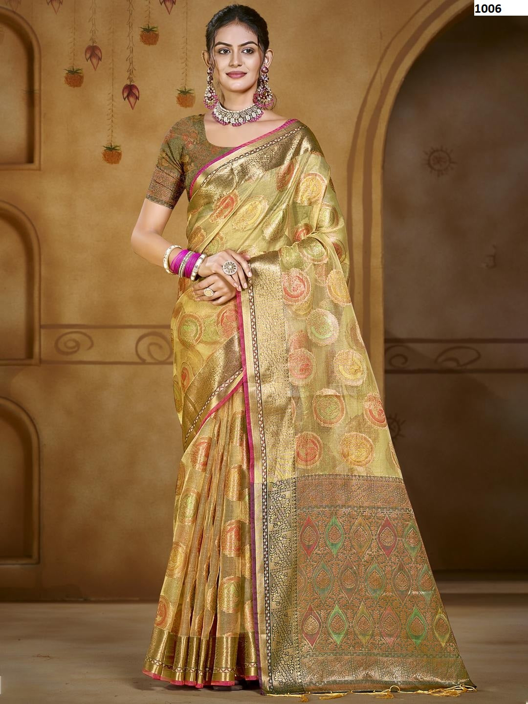 1006 Chandani Vol 3 Bunawat Organza Sarees