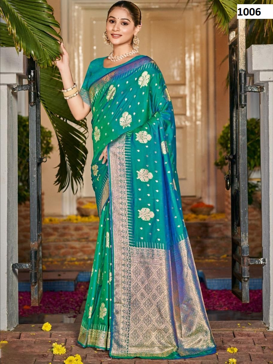 1006 Gulpang Silk Bunawat Printed Sarees