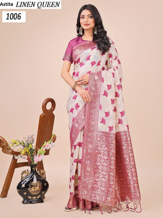 1006 Linen Queen Astita Cotton Sarees