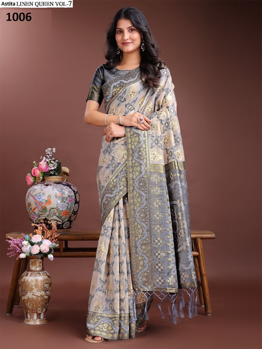 1006 Linen Queen Vol 7 7 Astita Cotton Sarees