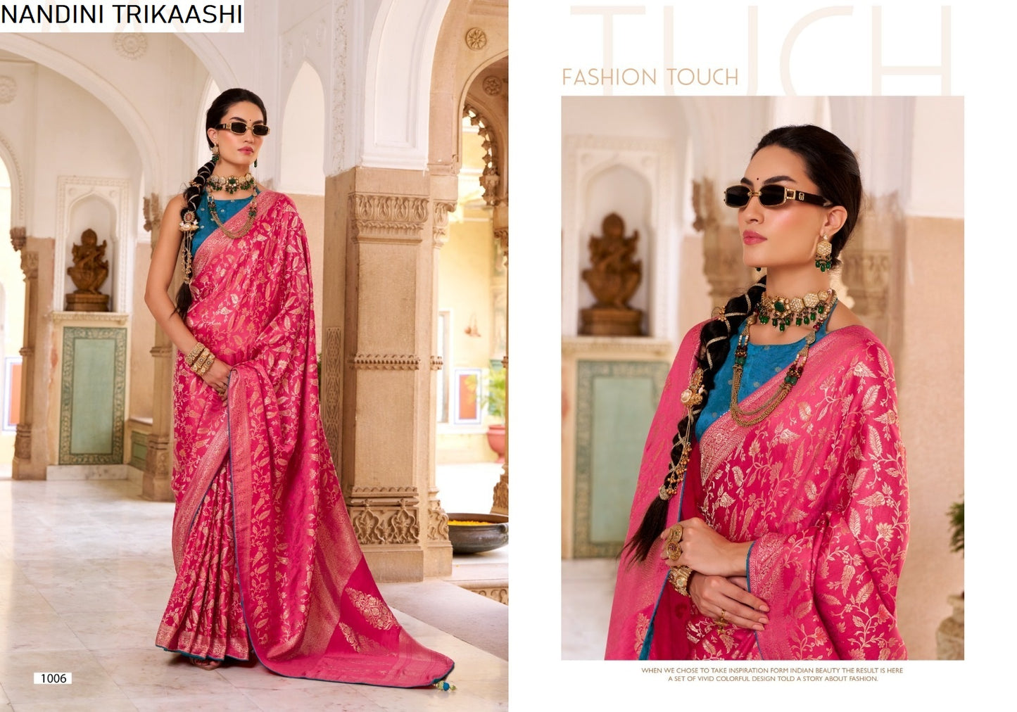 1006 Nandini Trikaashi Nv Satin Sarees