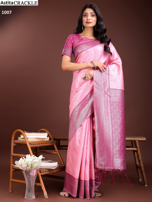 1007 Crackle Astita Silk Sarees
