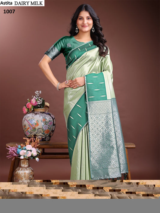 1007 Dairy Milk Astita Lichi Silk Sarees