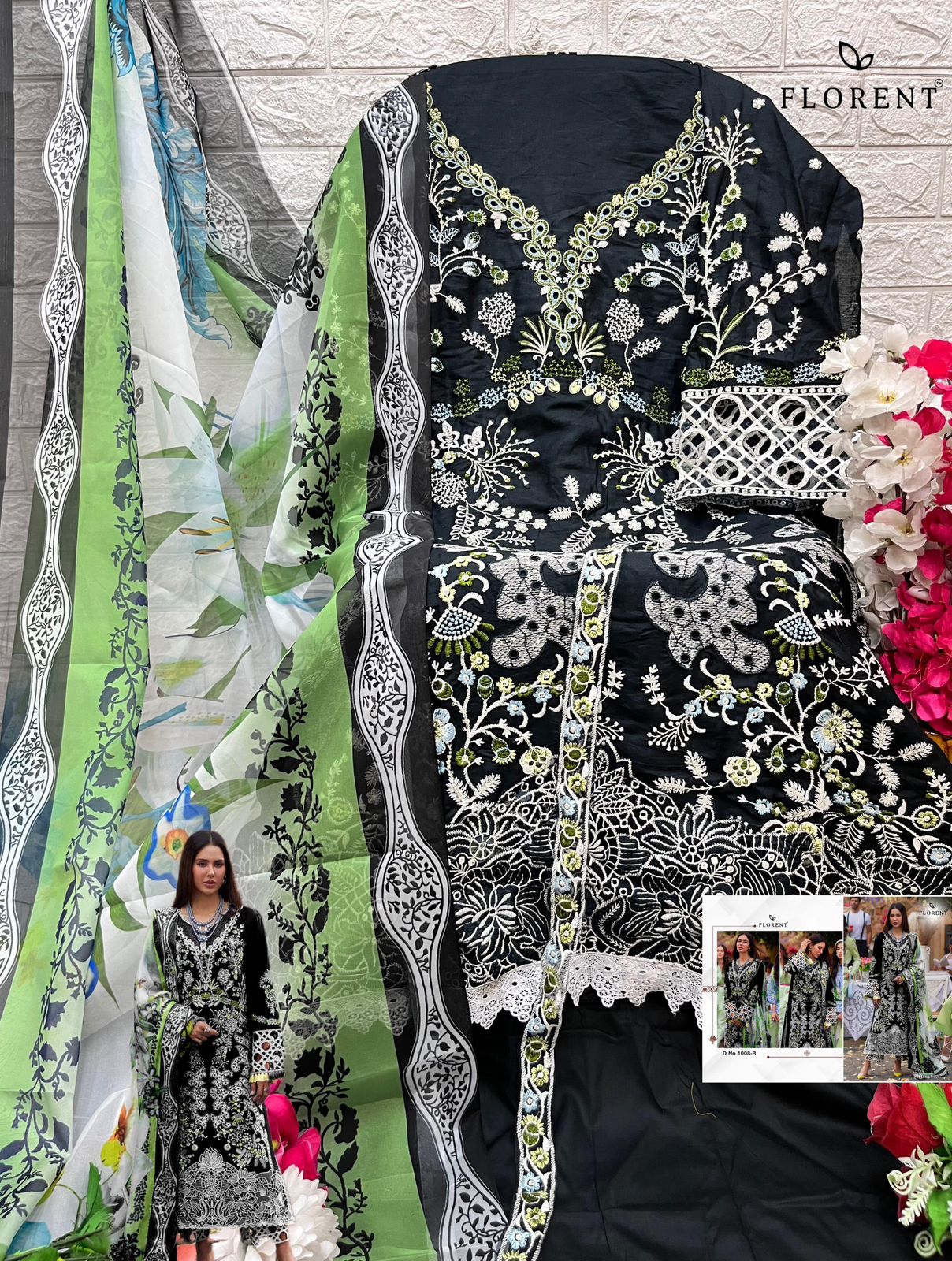 1008-B Florent Heavy Rayon Pakistani Salwar Suits