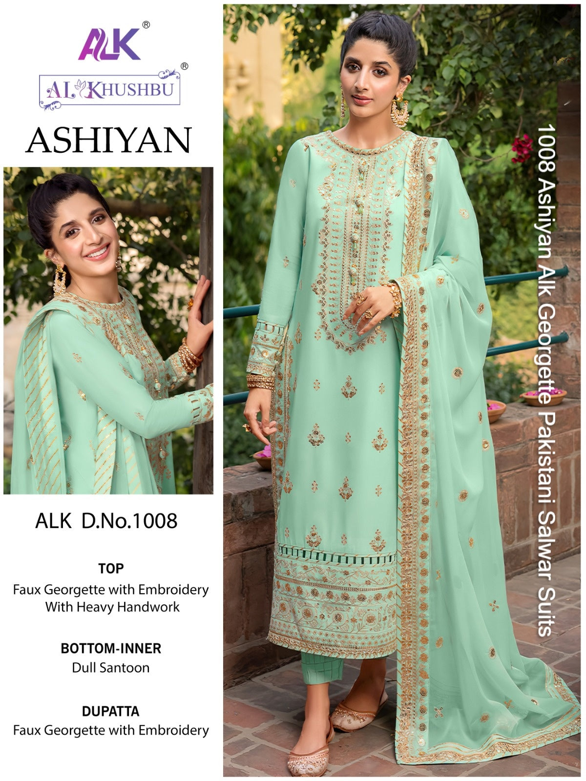 1008 Ashiyan Alk Georgette Pakistani Salwar Suits