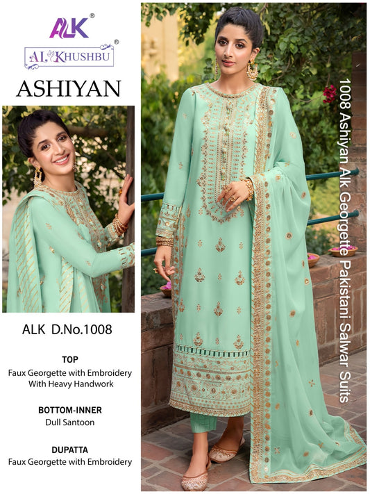 1008 Ashiyan Alk Georgette Pakistani Salwar Suits