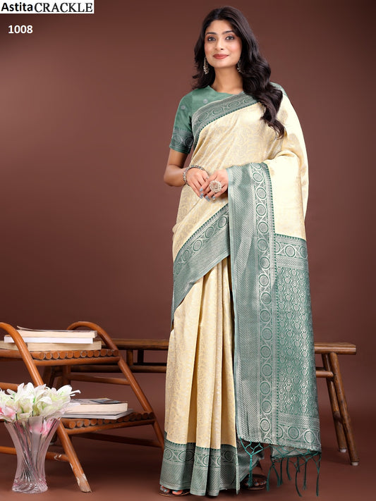 1008 Crackle Astita Silk Sarees