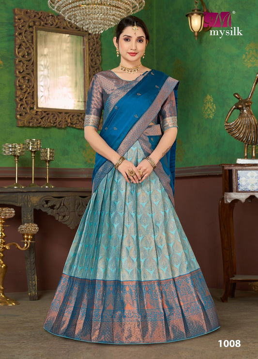1008 Kaushalya Mysilk Rangoli Lehenga Saree