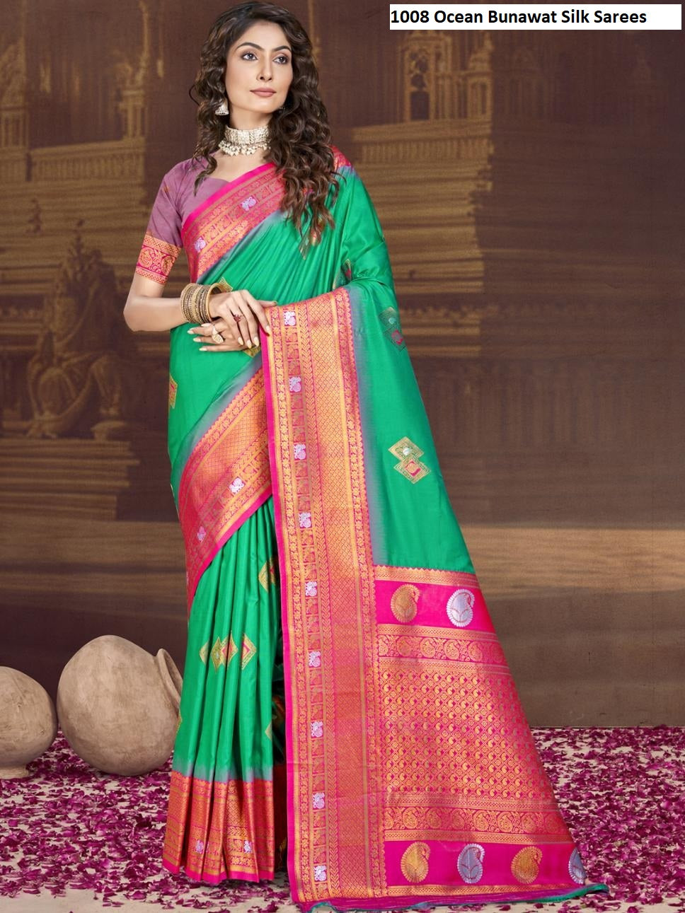 1008 Ocean Bunawat Silk Sarees