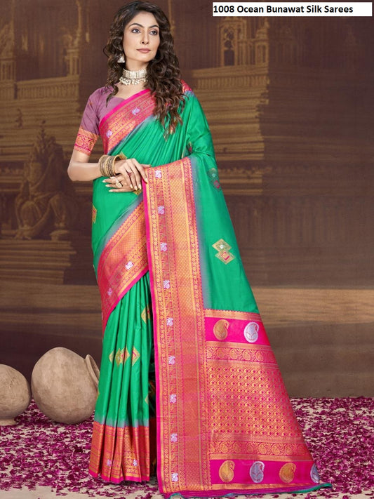 1008 Ocean Bunawat Silk Sarees
