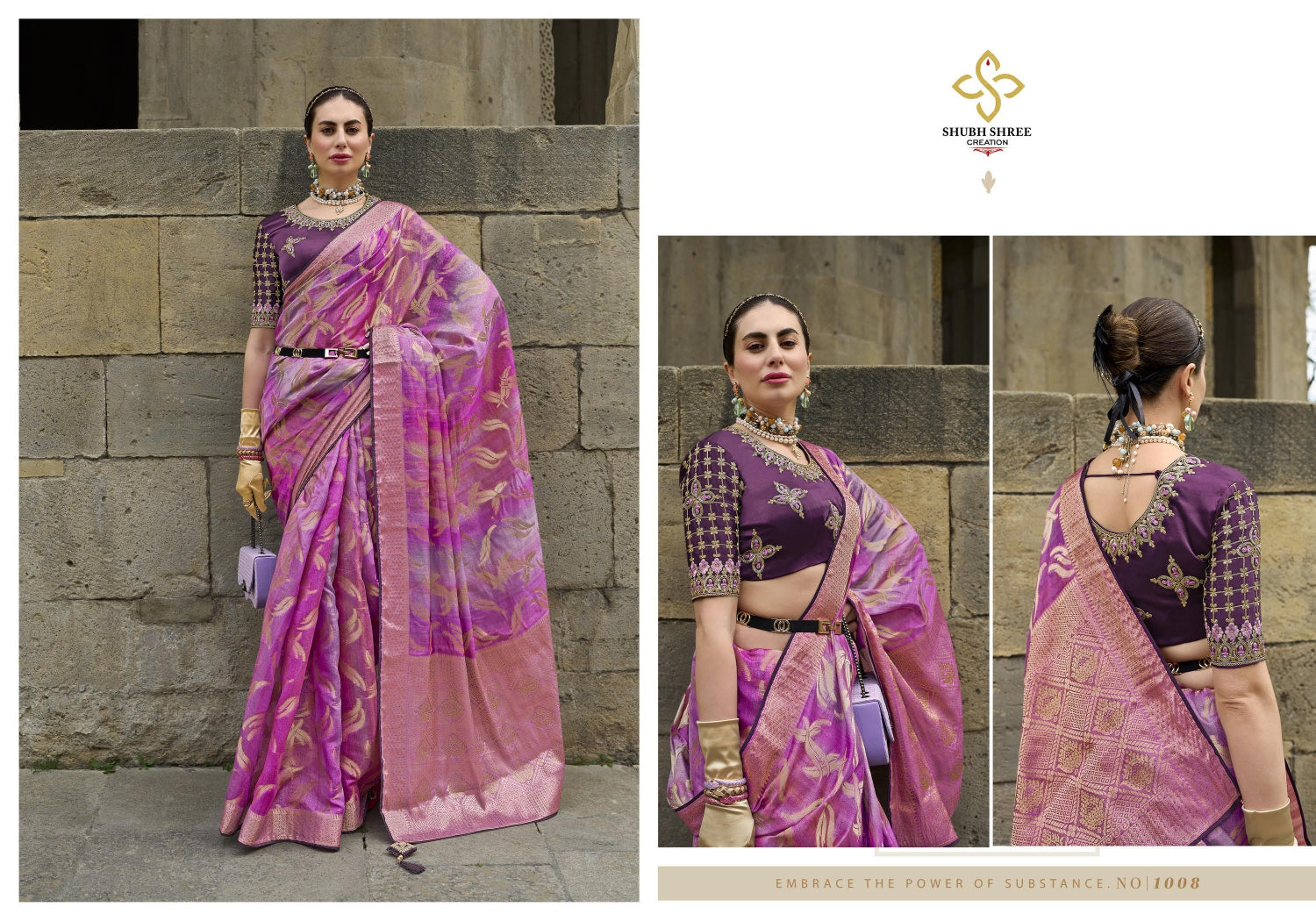 1008 Spot Light Shubh Shree Jacquard Rich Sarees