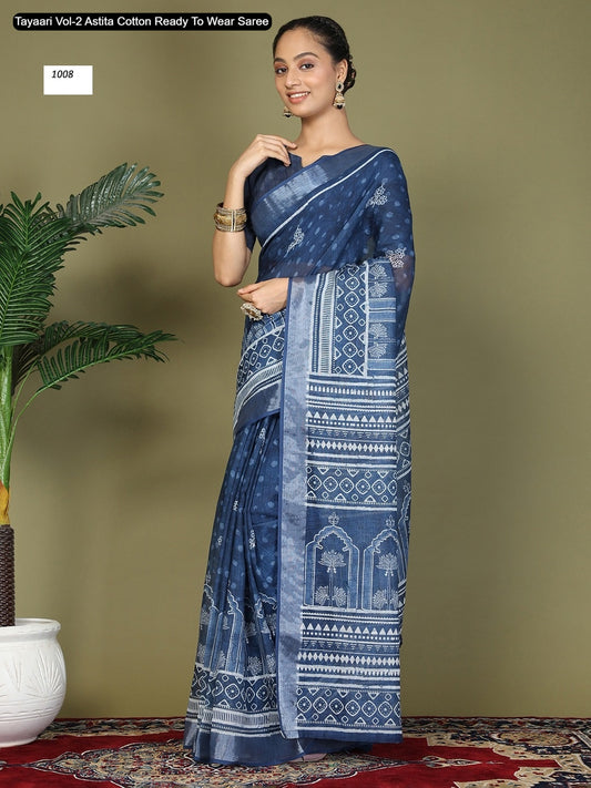 1008 Tayaari Vol-2 Astita Cotton Ready To Wear Saree