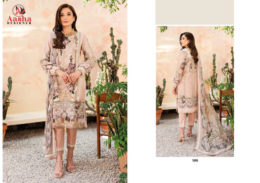 1009 Aasha Designer Printed Pakistani Patch Suits