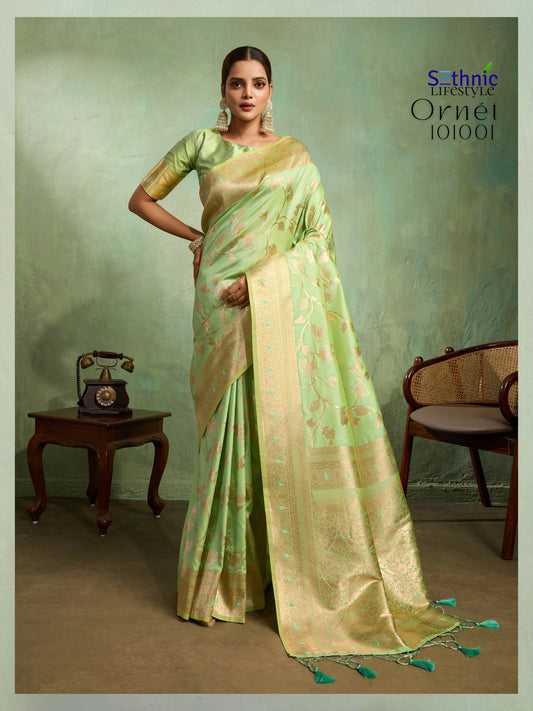 101001 Ornet Sethnic Banarasi Silk Sarees